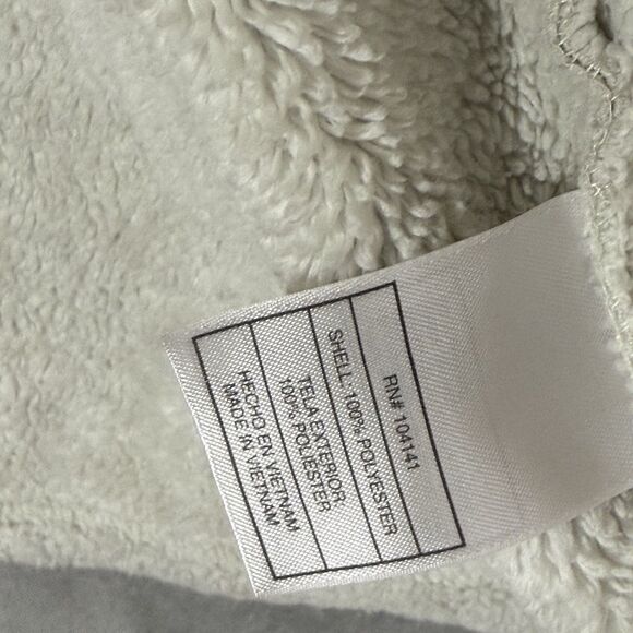 VINTAGE Nike Jacket Womens Large Cream ACG Zip Fleece Coat Sherpa Full Zip - Picture 10 of 10
